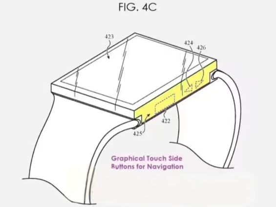 计专利曝光 侧边区域转化为可触控界面Apple Watch全玻璃表壳设(图2)